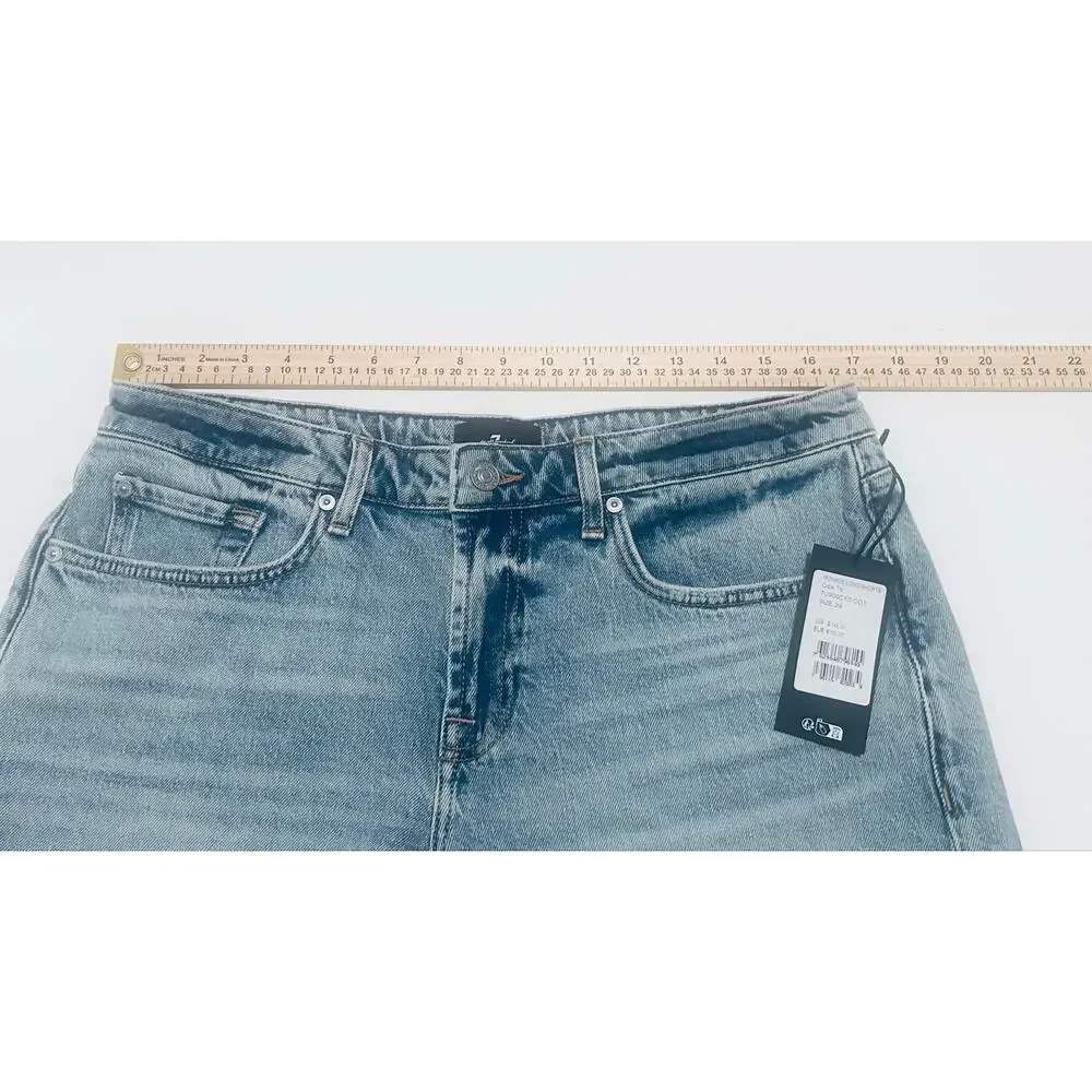 7 For All Mankind Monroe Long Denim Shorts, in Ode To. Size 29. NWT’s